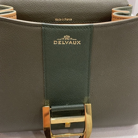 Delvaux Mini Brillant Green Tri Color Sellier Calfskin Leather Bag - Picture 10 of 16